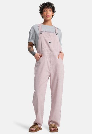 ANGUA STRIPES  - Kavbojke z naramnicami - burnt russet stripe