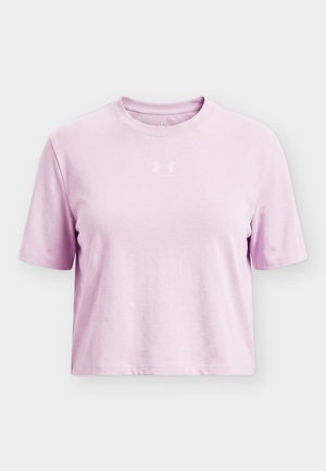 Under Armour, RIVAL BOXY TEE SOLID - Топ - mauve pink/pink fog