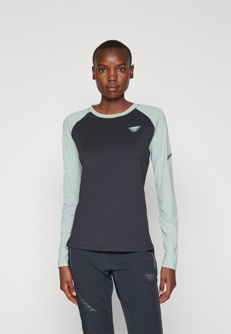 Dynafit ALPINE PRO TEE - Pikkade varrukatega topp - black out/jadelite