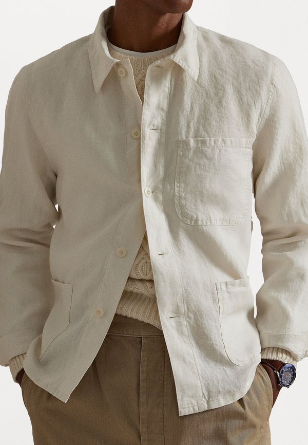 LINEN UTILITY JACKET - Light jacket - antique cream2