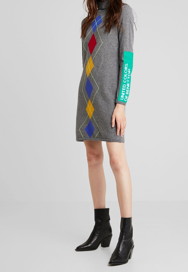 United Colors of Benetton Jumper dress - grey - (Pre-owned) - Zalando.ie