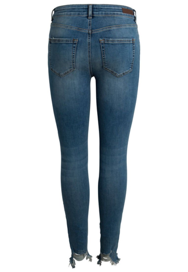 Pieces MID WAIST - Jeans Skinny Fit - medium blue denim/blu scuro - Zalando .it
