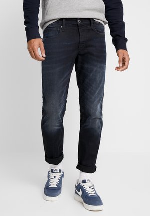 3301 STRAIGHT TAPERED - Straight leg jeans - siro black stretch denim aged
