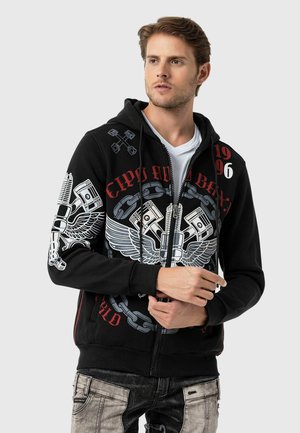 Zip-up sweatshirt - schwarz