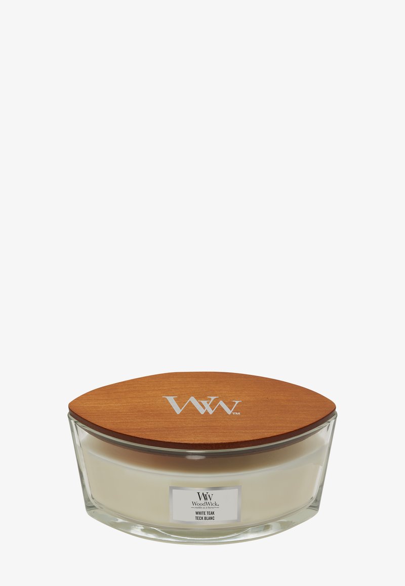 Ellipses Jar Woodwick WHITE TEAK - Bougie parfumée - white/écru - ZALANDO.FR