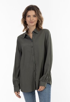 Button-down blouse - oliv