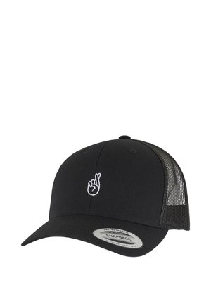 CROSSED FINGERS HANDSIGN RETRO TRUCKER  - Cap - black