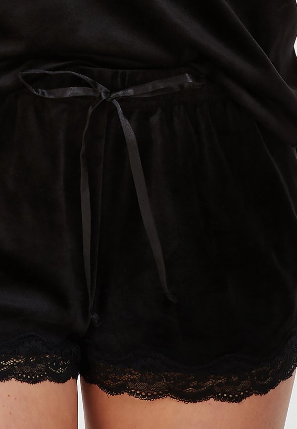 AUS VELOURS MIT SPITZE - Pyjama bottoms3