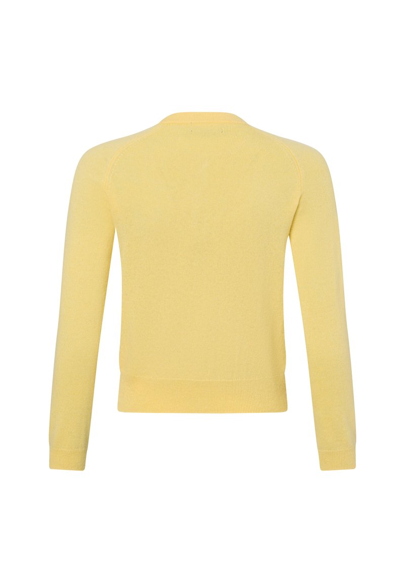 Strickmantel Strick Cardigan Damen Lange Strickjacke Gelb Franco