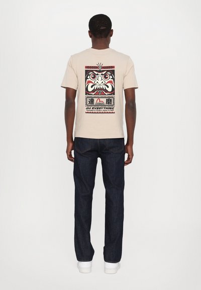 Evisu TOTEM DARUMA TEE - Tričko s potlačou - taupe