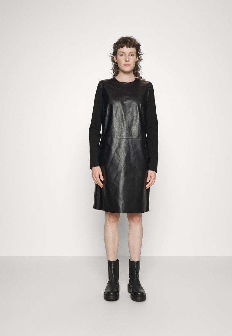 Calvin Klein MIX MEDIA DRESS Day dress black Zalando.ie