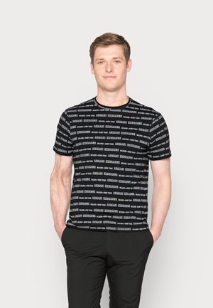 T-shirt med print - black