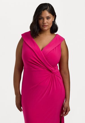 Lauren Ralph Lauren Woman JERSEY OFF-THE-SHOULDER GOWN - erzejov aty - sport pink