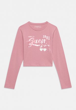 Guess, SLIM FIT LOGO - Блуза с дълги ръкави - dusty phard