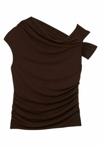Reiss REGULAR FIT - RUCHED OFF-SHOULDER  - Bluse - chocolate brown