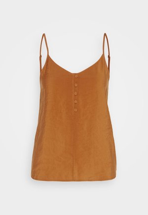 Vero Moda VMQUEENY SINGLET V NECK - Top - toffee