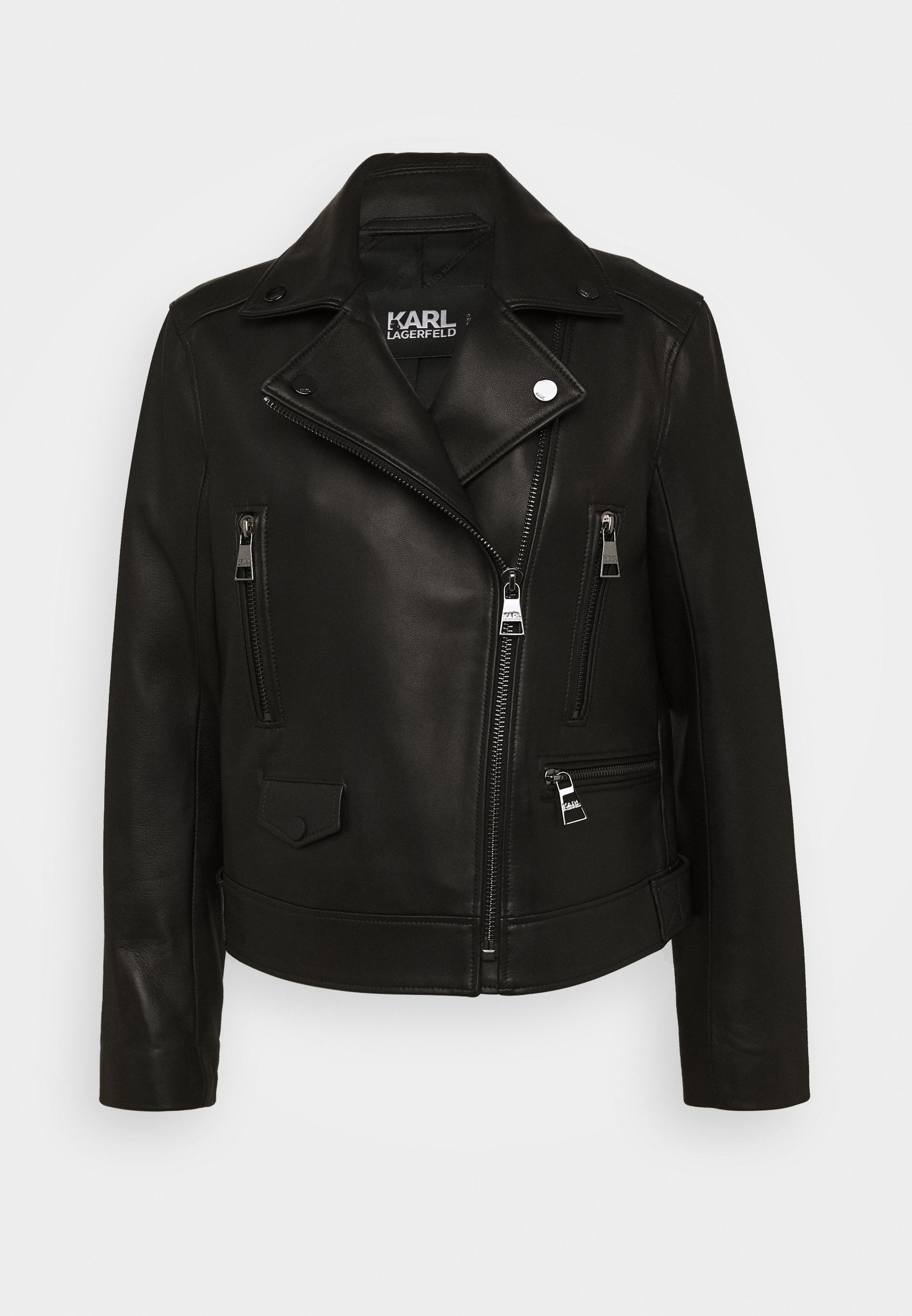 KARL LAGERFELD LEGEND BIKER JACKET Leren jas black KARL LAGERFELD LEGEND BIKER JACKET Leren jas black