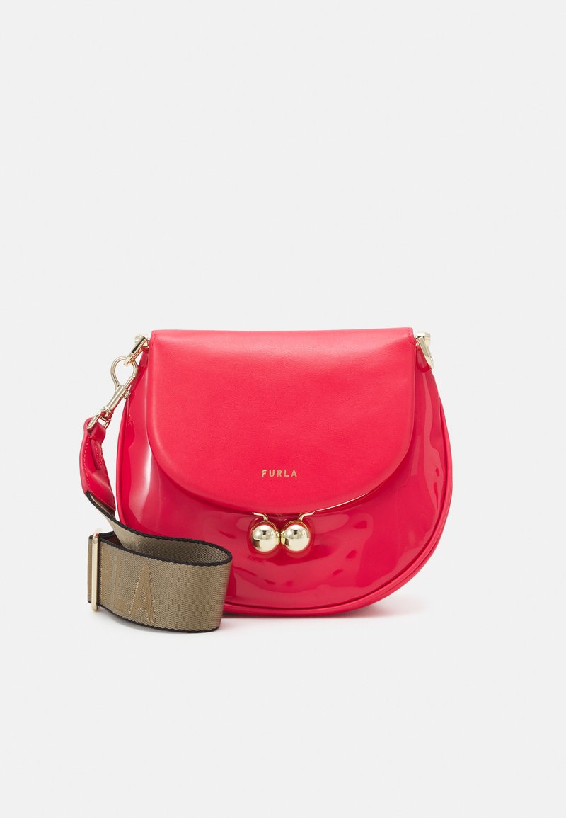 Furla PORTAGIOIA MINI CROSSBODY Across body bag flame/metal taupe/red Zalando