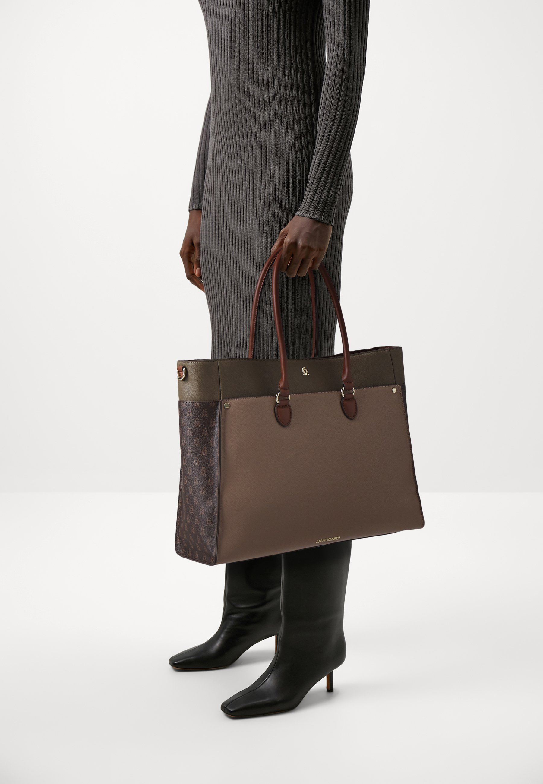 Steve Madden BMARIO - Tote bag - taupe multi/off-white - Zalando 