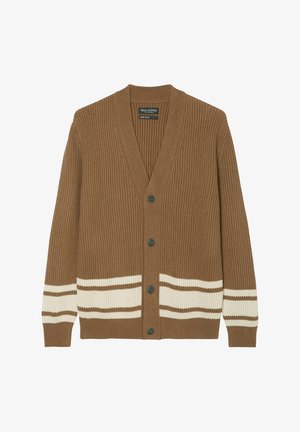 V-NECK MIX - Cardigan - casabella brown