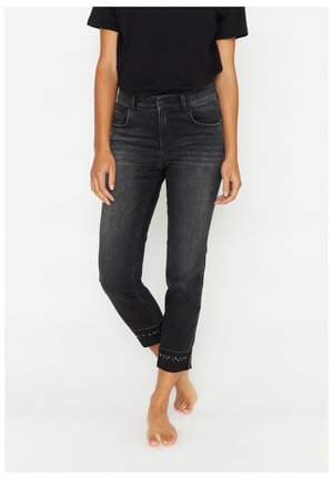 DARLEEN TU GLAM GLITZERDETAILS - Relaxed fit jeans - anthrazit