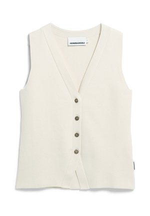 ARMEDANGELS, COMPACT BUTTONED - Bodywarmer - oatmilk