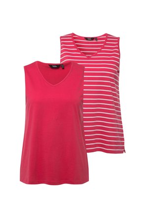 Ulla Popken 2ER-PACK - Top - dark pink