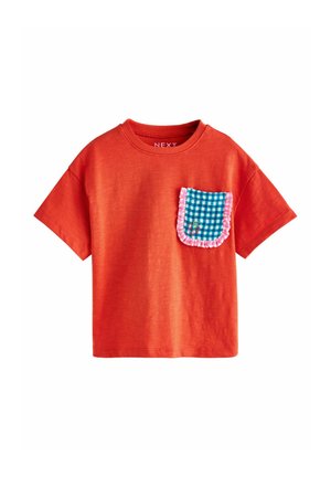 REGULAR FIT - SHORT SLEEVE POCKET - T-shirts print - red gingham