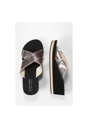 LASCANA, Pantolette flach - black/gold