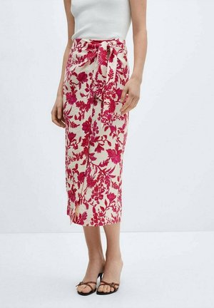 Jupe portefeuille - coral