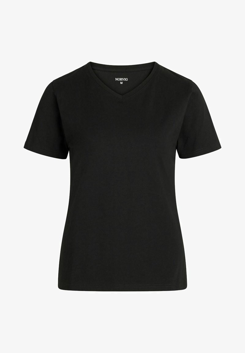 NORVIG V NECK STRETCH - T-Shirt basic - black/schwarz - Zalando.at