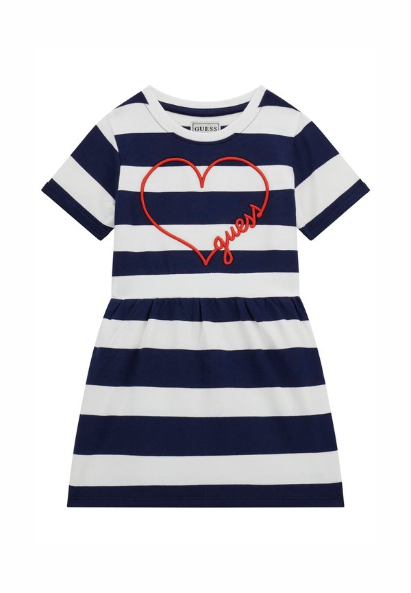 MITTELLANGES GESTREIFTES - Jerseykleid - mehrfarbig grundton blau