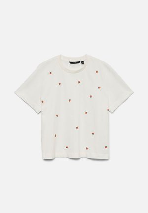 Vero Moda, VMSOLA METTE BOX - Trükipildiga T-särk - snow white