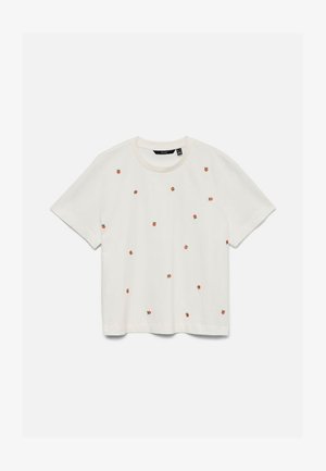Vero Moda, VMSOLA METTE BOX - Trükipildiga T-särk - snow white