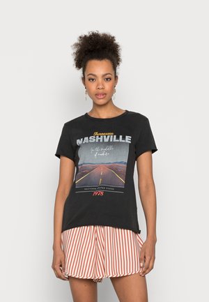 ONLY ONLLUCY REG S/S TOP JRS NOOS - Μπλουζάκι με στάμπα - black