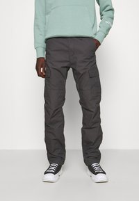 Carhartt WIP AVIATION PANT COLUMBIA - Calças cargo - blacksmith rinsed