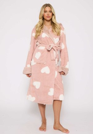 HEART HOODED - Accappatoio - pink