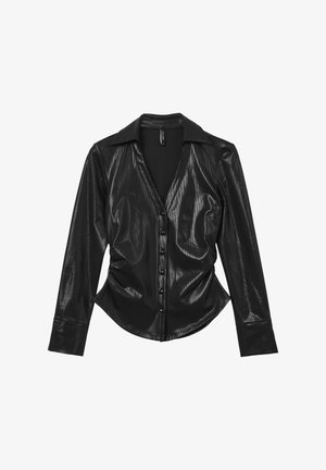 Calliope À EFFET LAMINÉ - Chemisier - noir