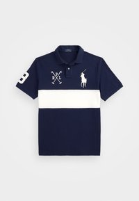 Custom Slim Fit Big Pony Mesh Polo Shirt - Bluză polo - newport navy/nevis