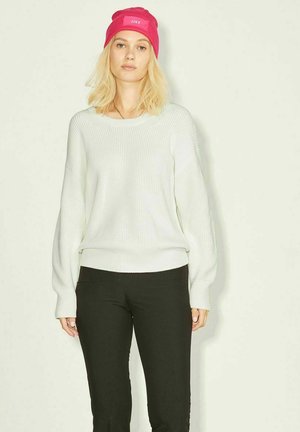 JJXX TWIST CREW NECK NOOS - Strickpullover - snow white