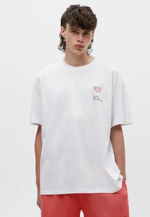 XDYE HEART - Triko s potiskem - white