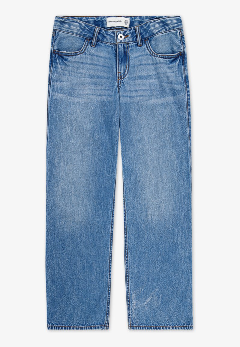 Abercrombie & Fitch LOW RISE BAGGY - Jeans a sigaretta - cabin blues