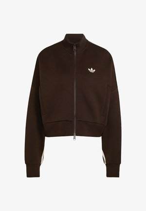 adidas Originals, ADIDAS ORIGINALS SPACER TRACKTOP - Felpa con zip - aurora coffee white