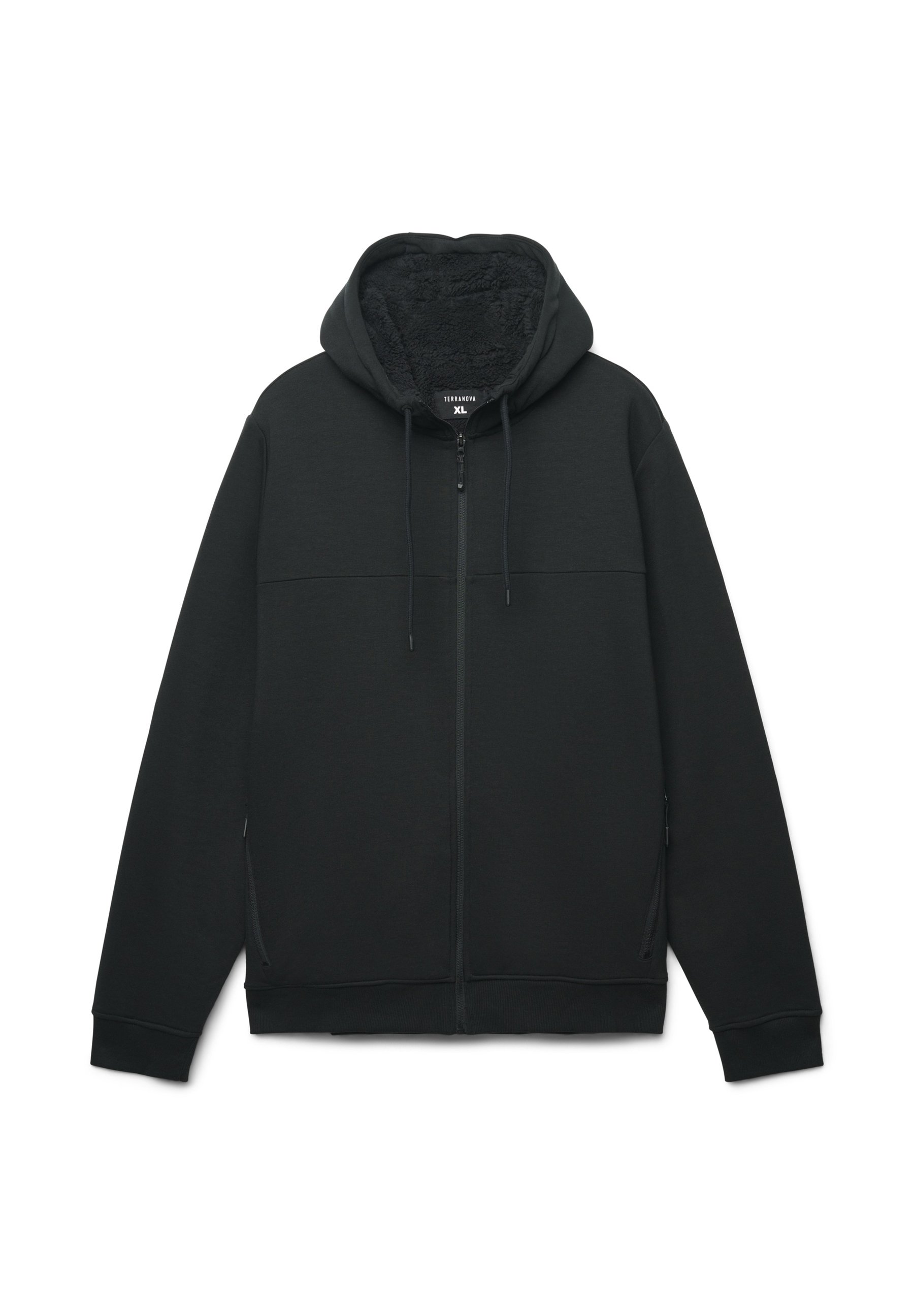 TERRANOVA Pack 2 Felpe Con Cappuccio E Zip Uomo - Pesanti - Colori: Nero E Grigio - Taglia L