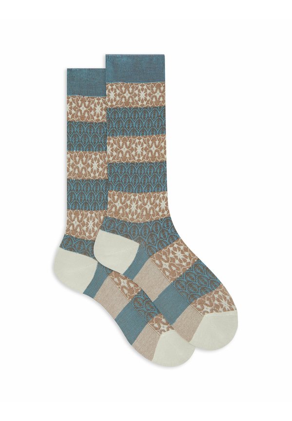 WITH ALTERNATING DECORATIVE  - Socken - panna