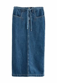 BELTED POCKET STITCH MIDI - Jupe en jean - mid blue