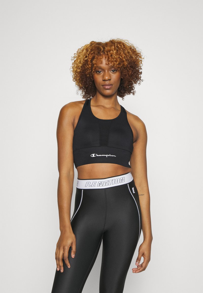 Champion TECH HIGH SUPPORT BRA Medium support sports bra black