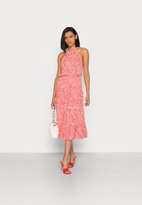 Vero Moda VMJENNY SMOCK CALF - Saia evasé - spicy orange