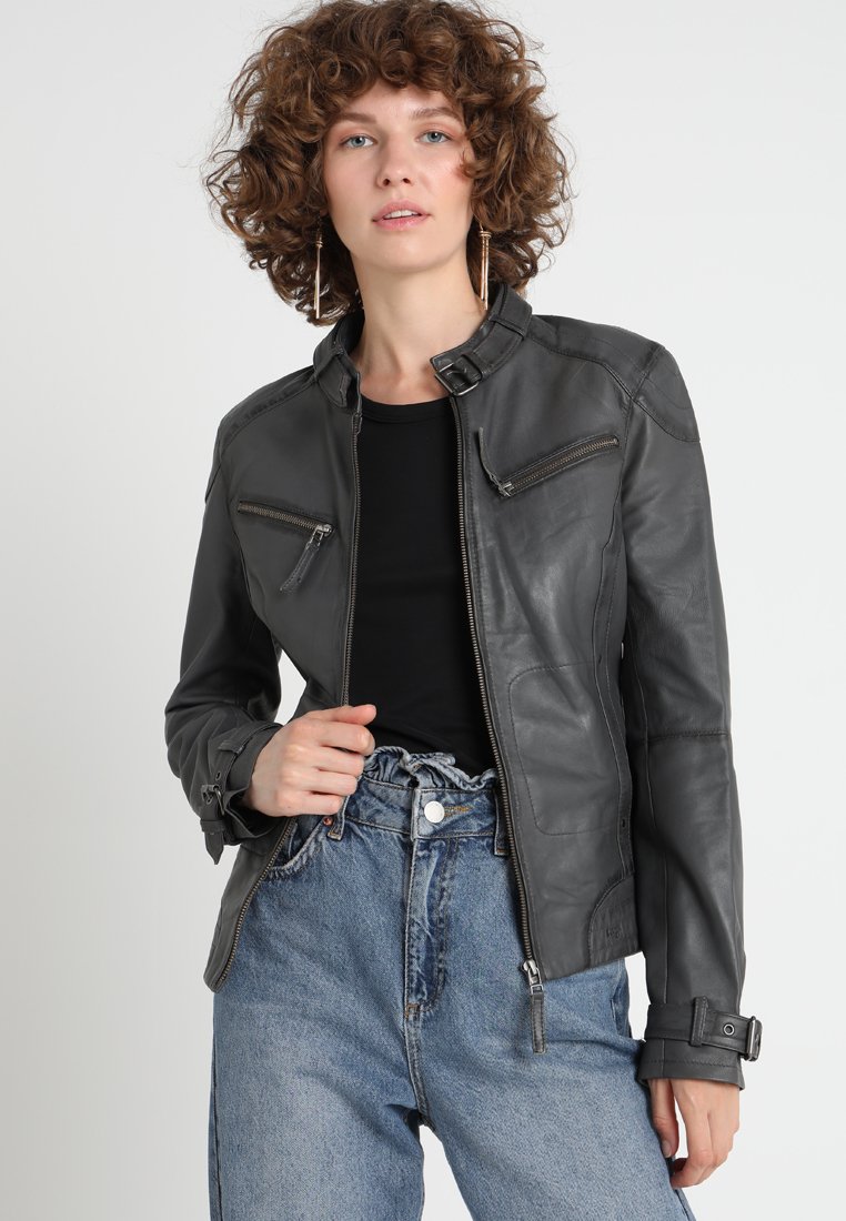 Maze RYANA - Lederjacke - dark grey