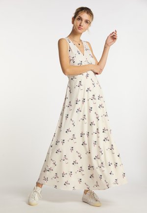 DREIMASTER ZITHA - Maxi dress - wollweiss mehrfarbig